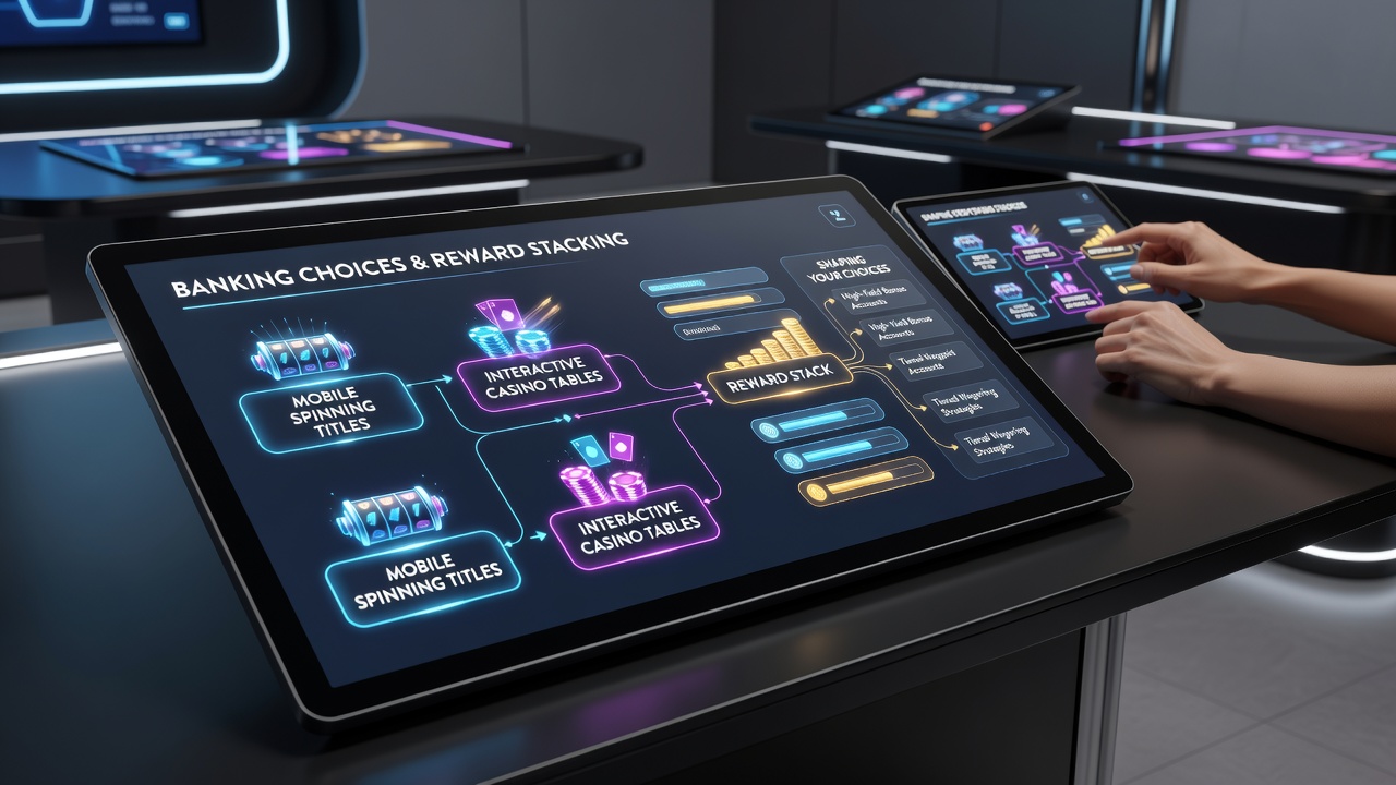 Interactive casino table with payment flow diagrams and bonus indicators