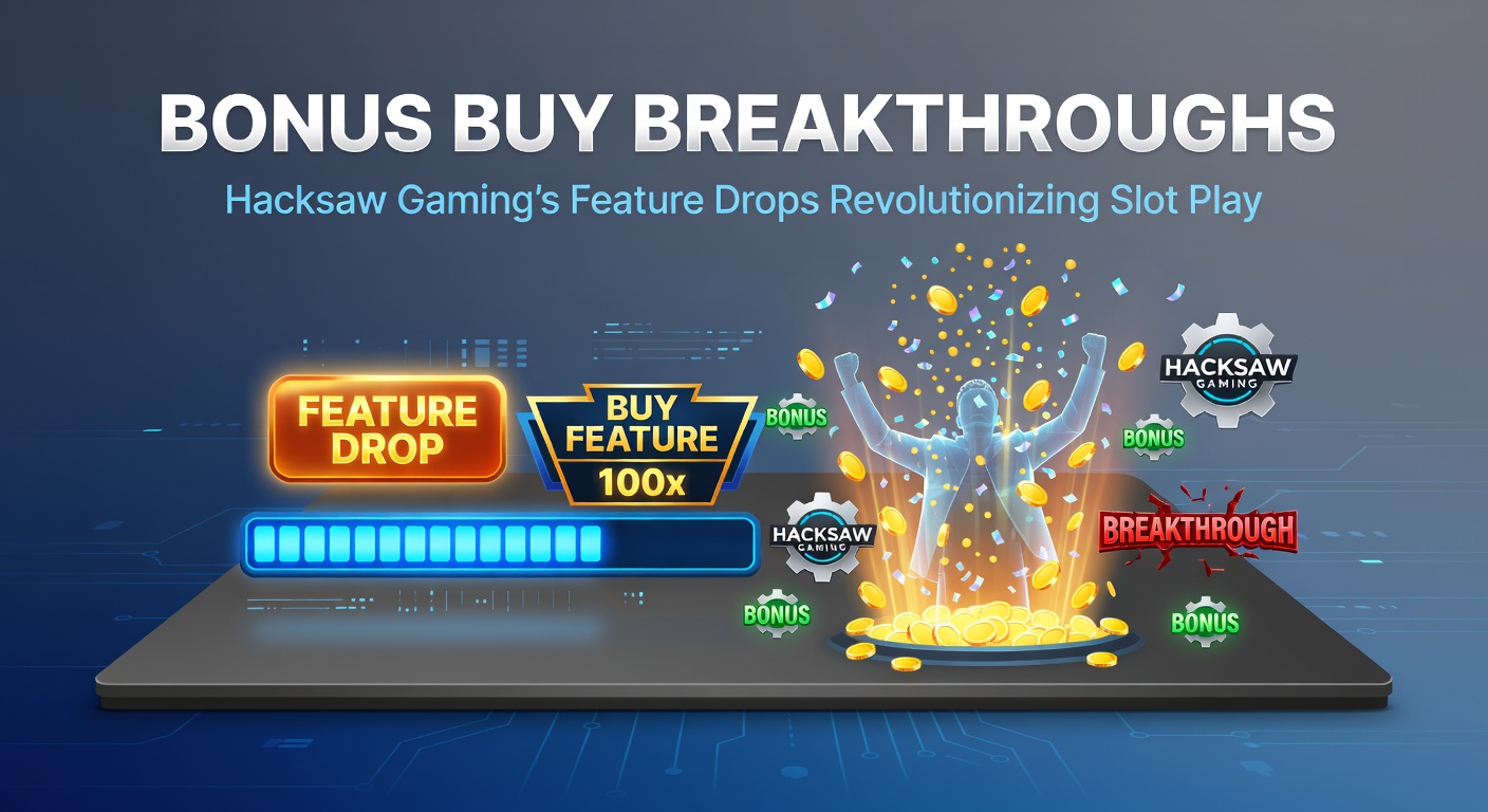 Vibrant slot reels exploding with bonus features and feature drop icons from Hacksaw Gaming titles