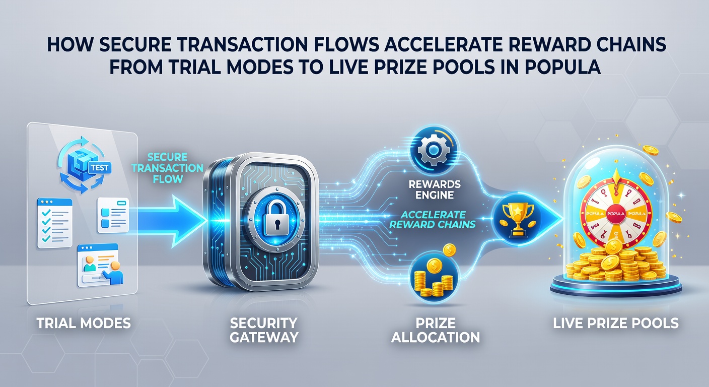 Reward chain progression from trial modes through secure payments to live jackpot pools