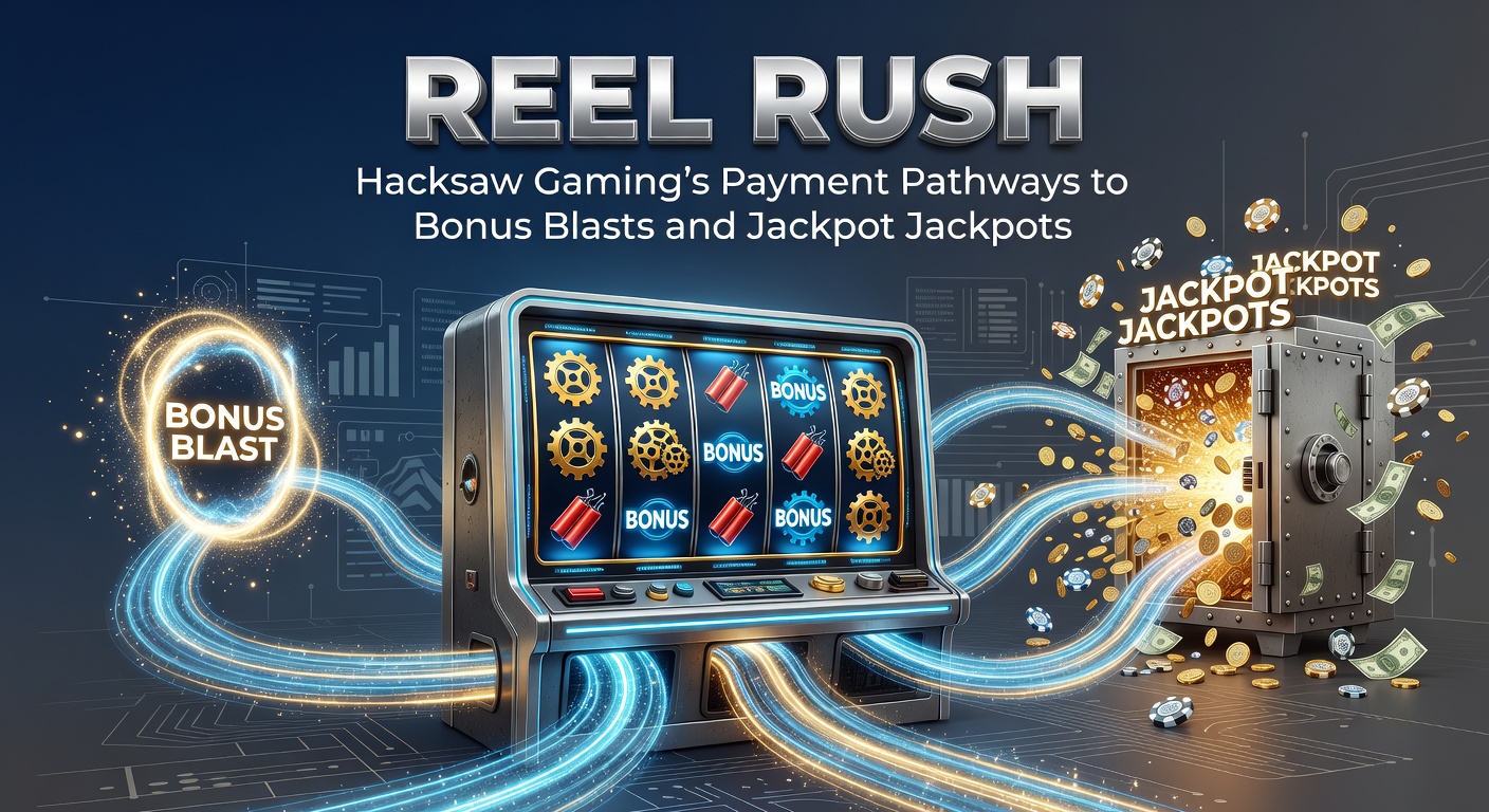 Vibrant Reel Rush slot screen showing cascading reels, bonus symbols, and jackpot meters building excitement in Hacksaw Gaming's hit title
