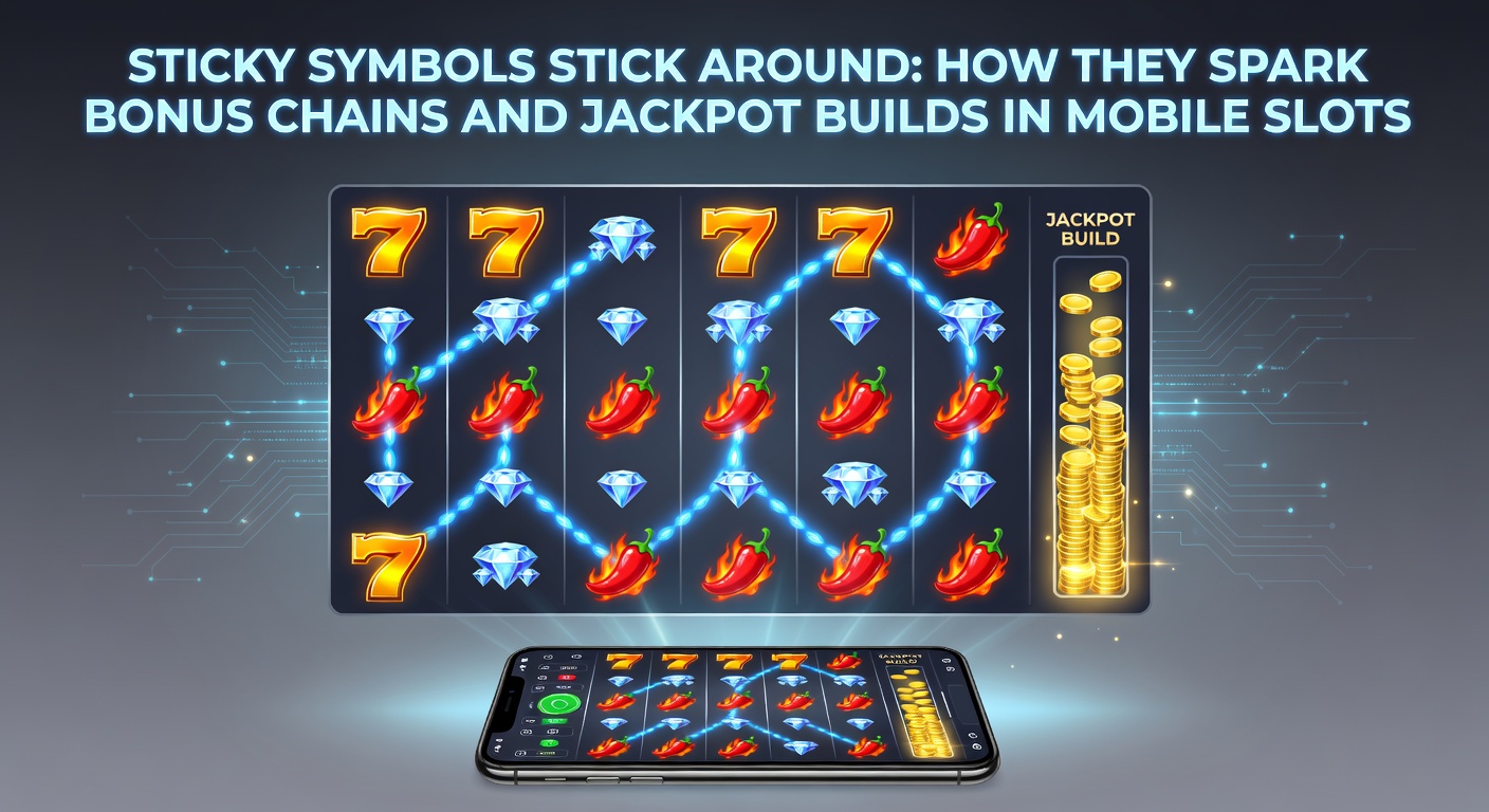 Close-up of a jackpot-building sequence on a mobile slot interface, featuring glowing sticky symbols amid exploding bonus meters and progressive tiers lighting up