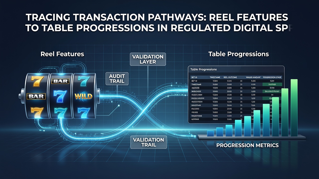 Screenshot of an audit dashboard displaying linked transactions between reels and table games