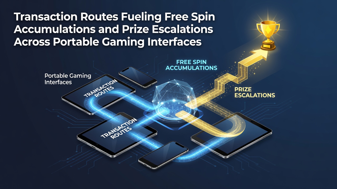 Mobile gaming interface showing transaction pathways and free spin accumulation in slot games