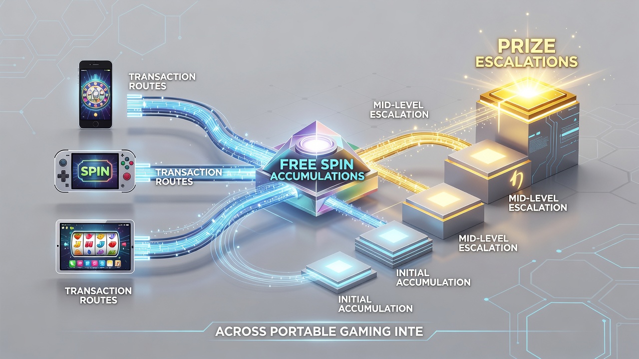Illustration of prize escalation mechanics linked to mobile transaction flows in gaming apps